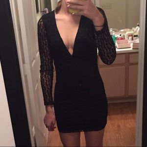 Motel long sleeve bodycon dress